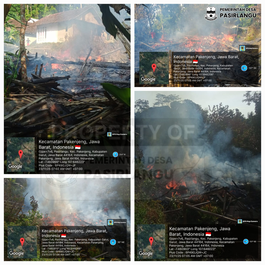 Laporan Sementara Kejadian Kebakaran di Kp. Babakan Jambu RT 002 RW 004