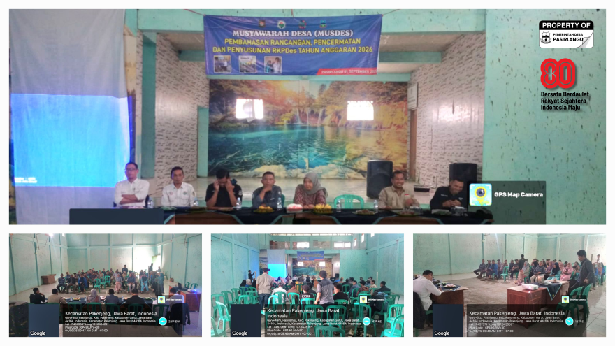 Musyawarah Desa (Musdes) Rancangan Penyusunan dan Pencermatan RPJMDes untuk RKPDes Satu Tahun Anggaran 2026 Desa Pasirlangu